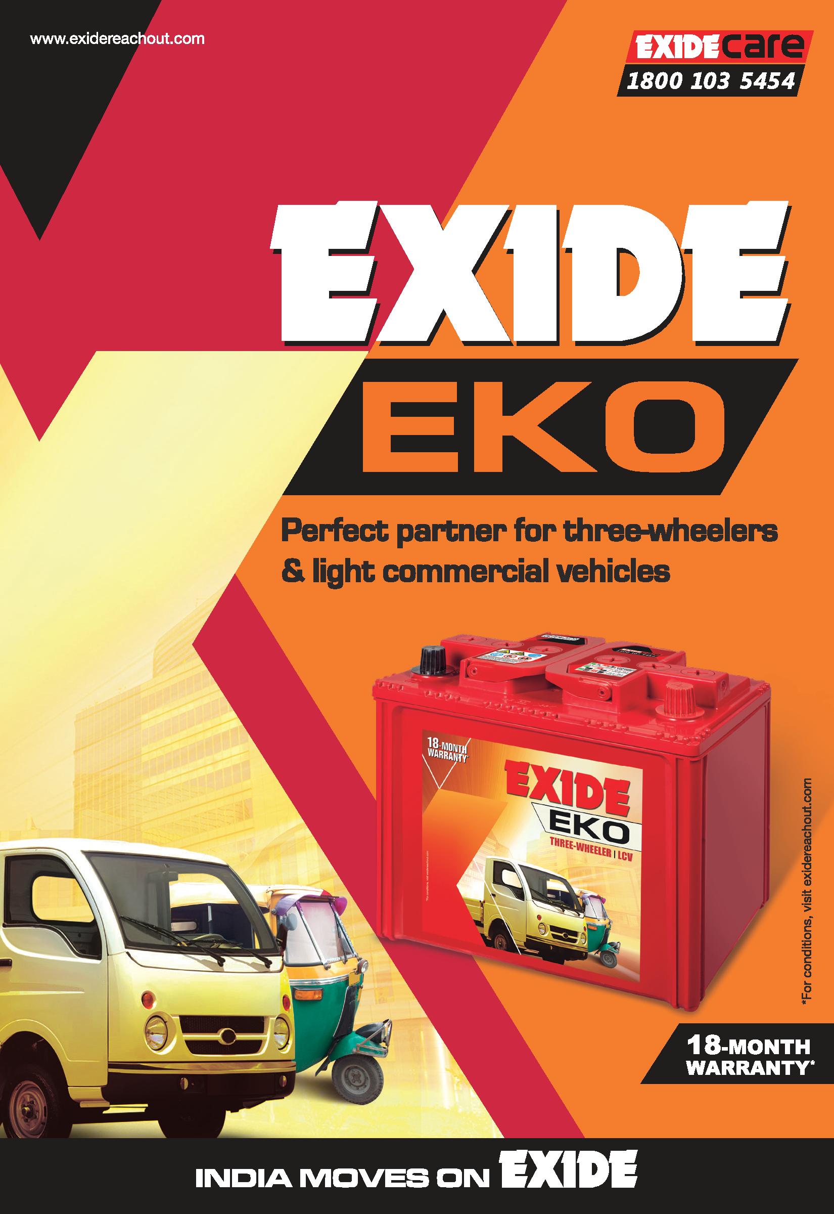 Exide Eko Three Wheeler Battery