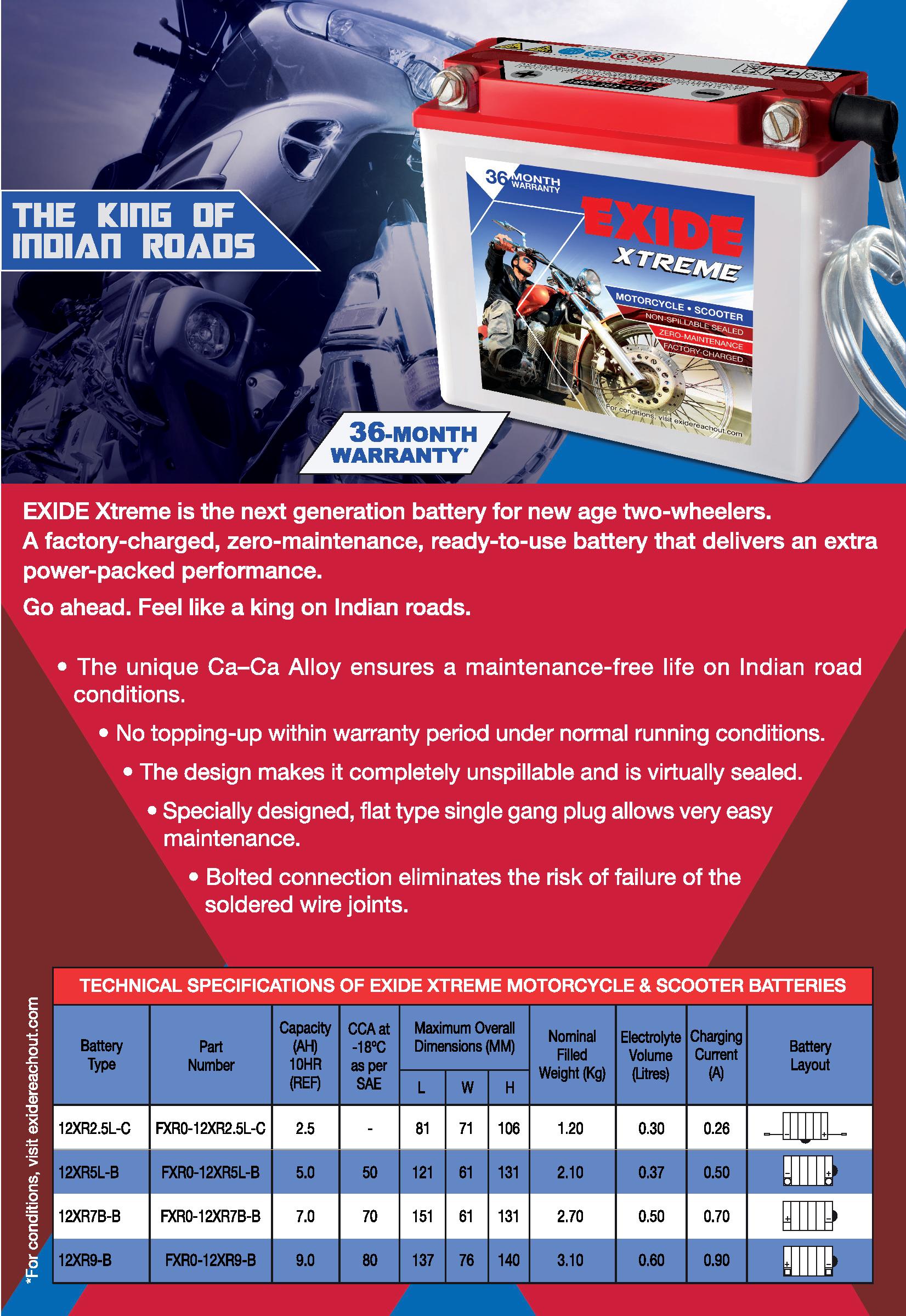  Buy Exide Extreme Motorcycle Battery