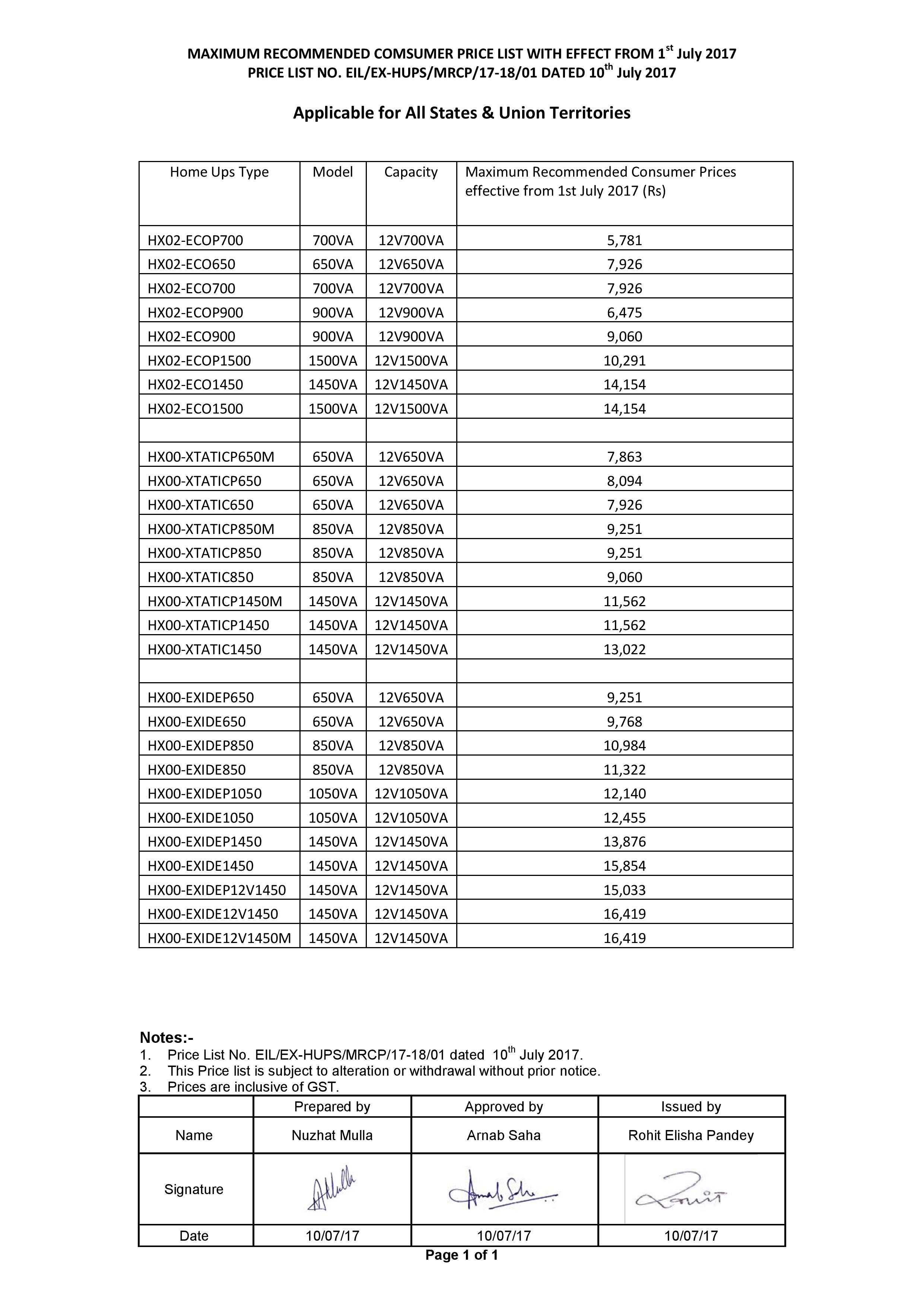 Exide Inverter Home UPS Price