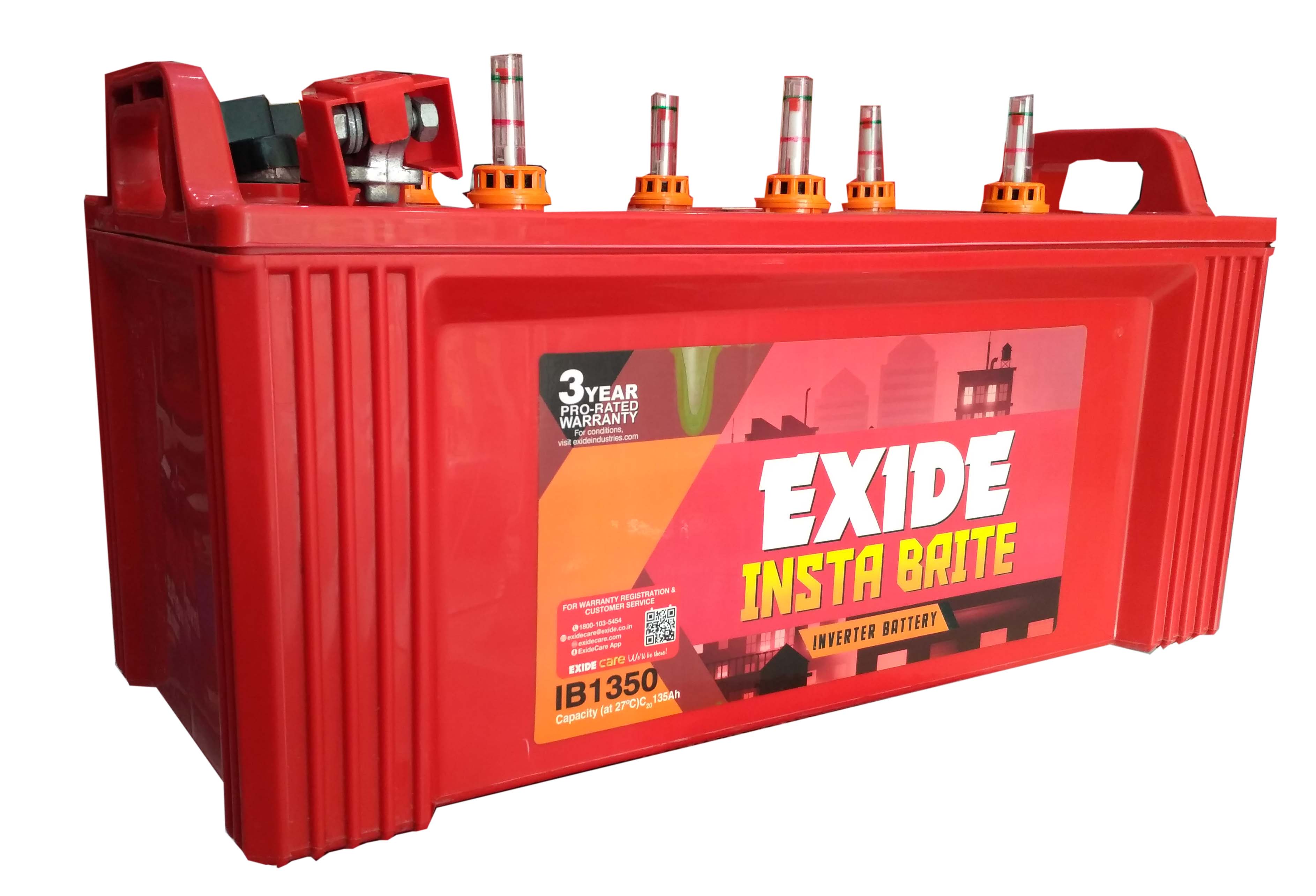  Exide Instabrite 135 ah battery for inverter   