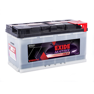  Exide matrix red din 100 battery 