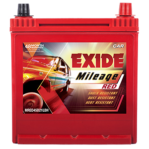  Exide mileage red 120 petrol battery MI45D21LBH 