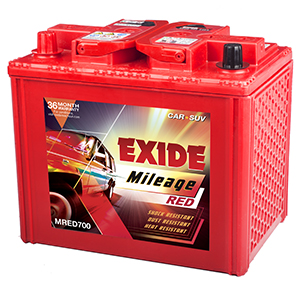  Exide mileage red 700 battery for indigo indica 