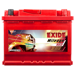  Exide mileage red din55 car battery MRDIN55 