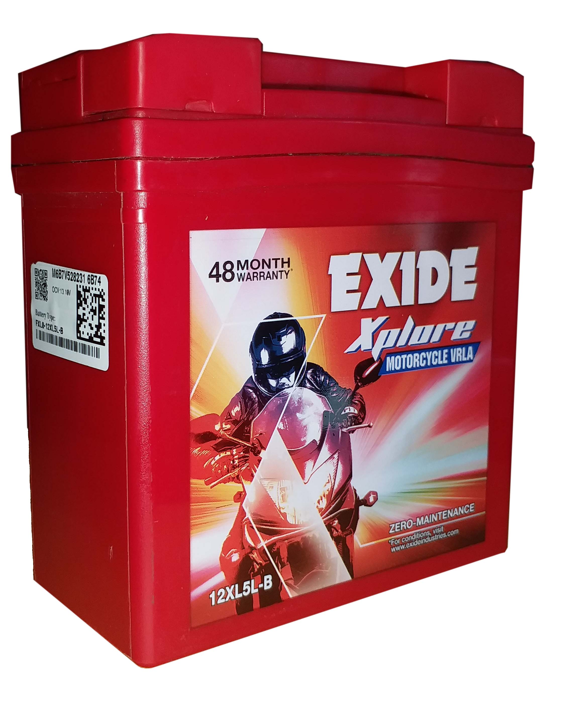  Exide xplore sealed battery for acess 125 discover 100 old model BATTERY 12xl5lb 