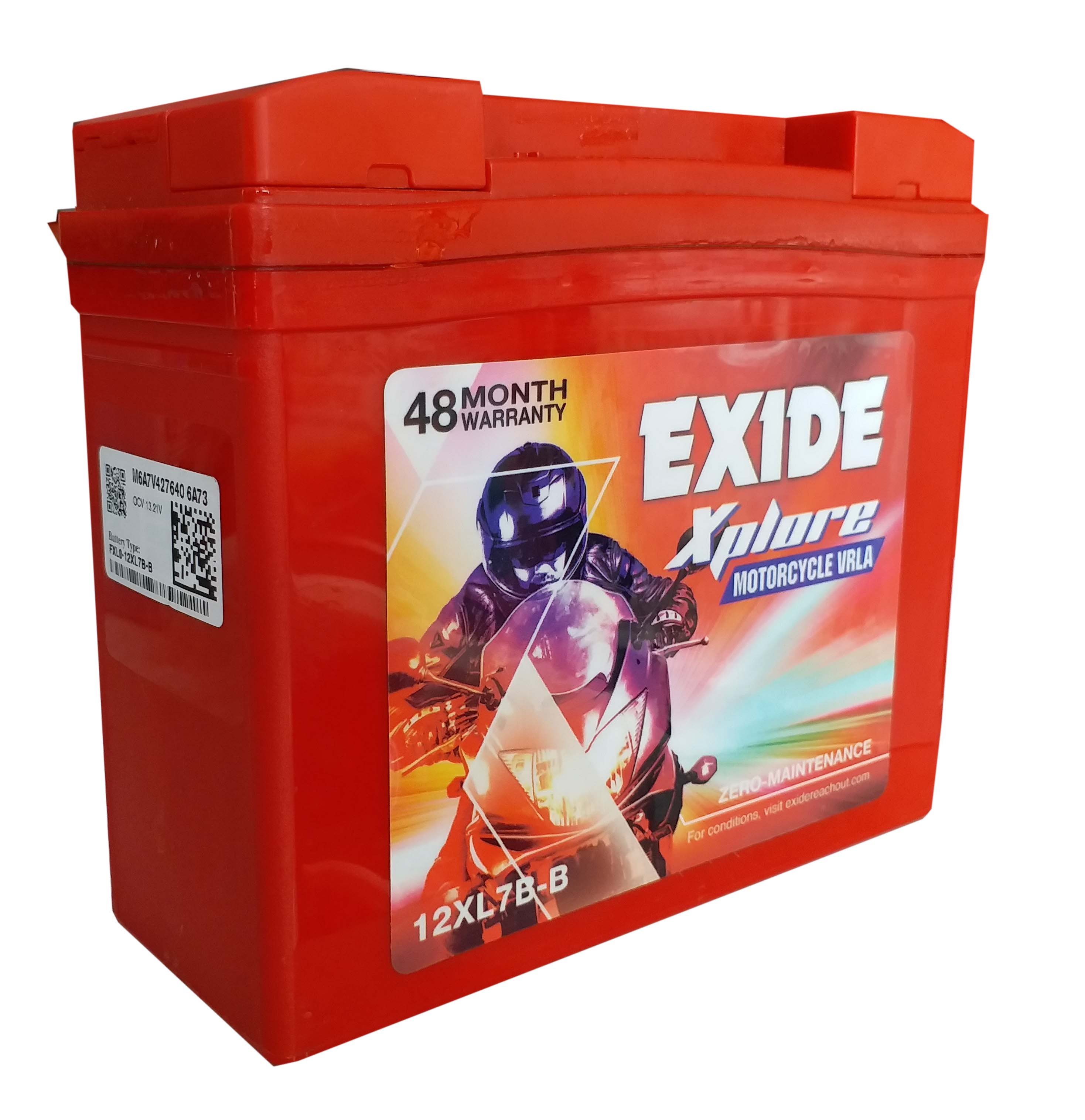  Exide xplore mahindra duro , rodeo , discover 150 , pulsor 150 new model BATTERY 12xl7b-b 