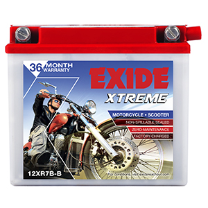  Exide xtreme mahindra rodeo battery 12XR7B-B 